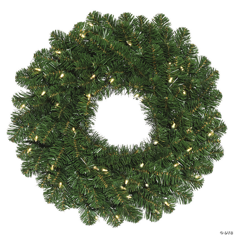 Vickerman 24" Oregon Fir Christmas Wreath with Warm White LED Lights Image