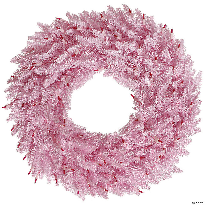 Vickerman 24" Pink Fir Christmas Wreath - Unlit Image