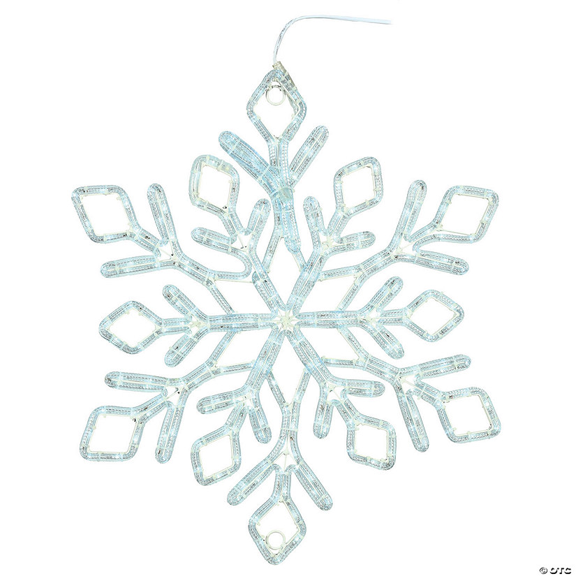 Vickerman 24" Pure White LED Twinkle Diamond Snowflake Lighted Decor Image