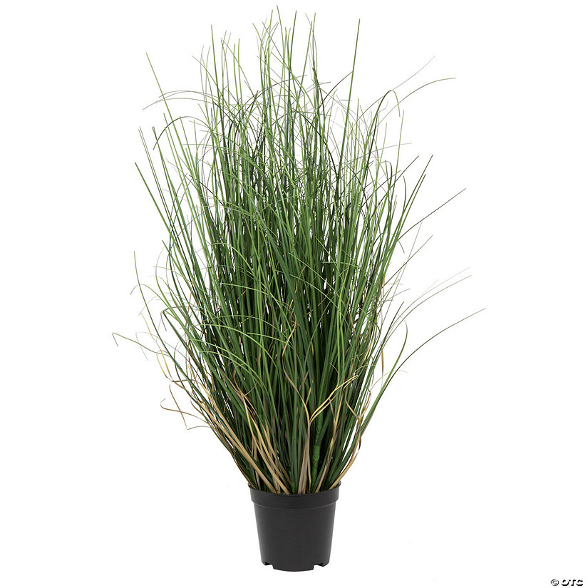 Vickerman 24" PVC Artificial Potted Green Curled Grass Image