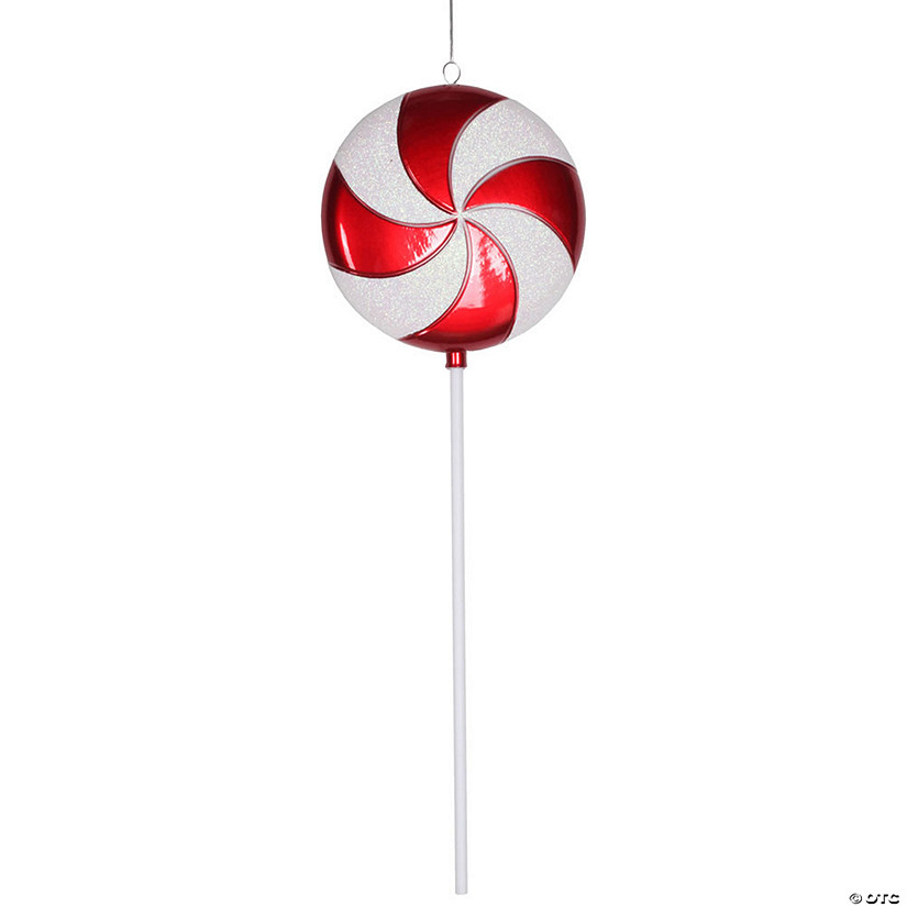 Vickerman 24" Red-White Candy Lollipop Christmas Ornament Image