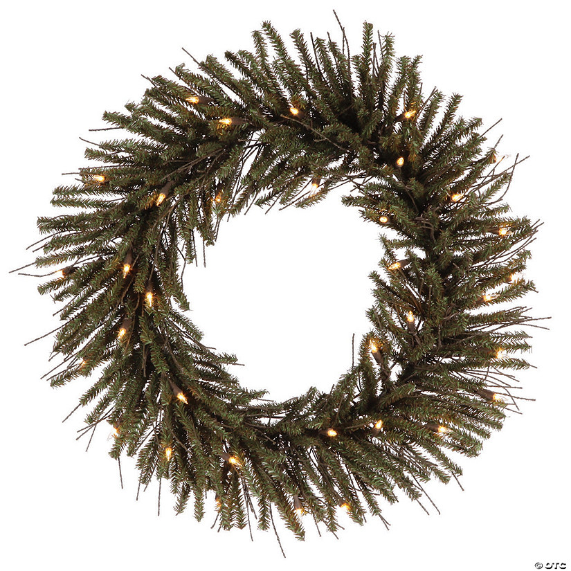 Vickerman 24" Vienna Twig Christmas Wreath with Clear Lights Image