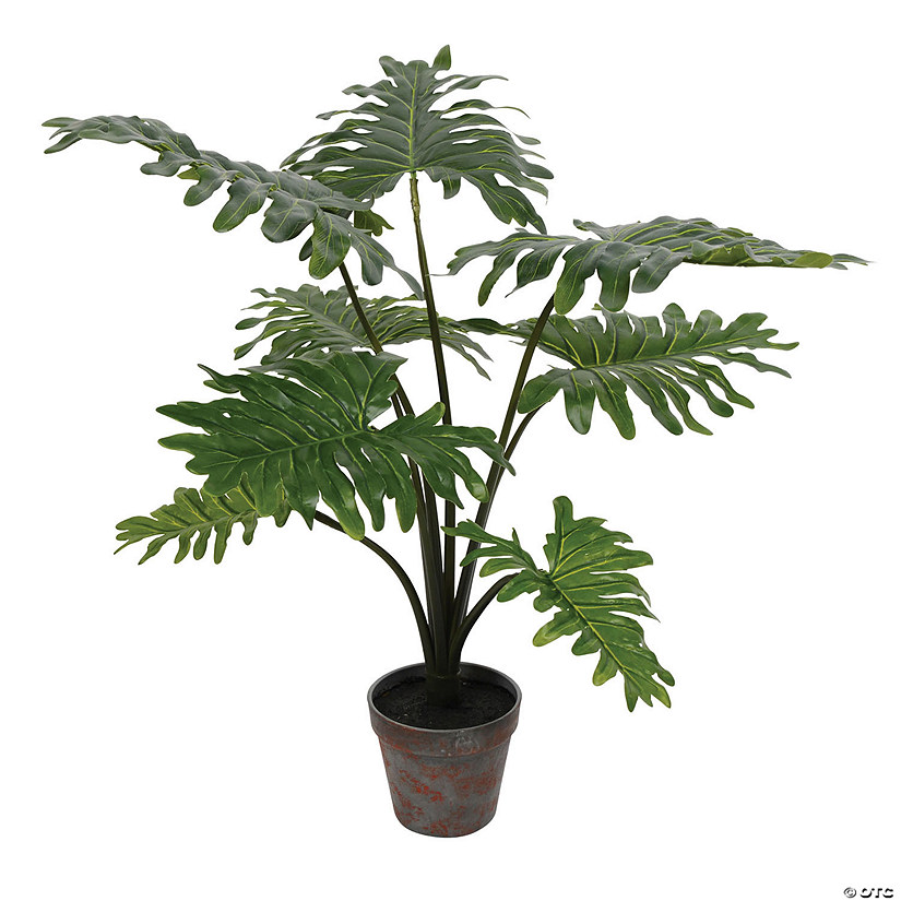Vickerman 25" Artificial Potted Grand Philodendron Bush Image