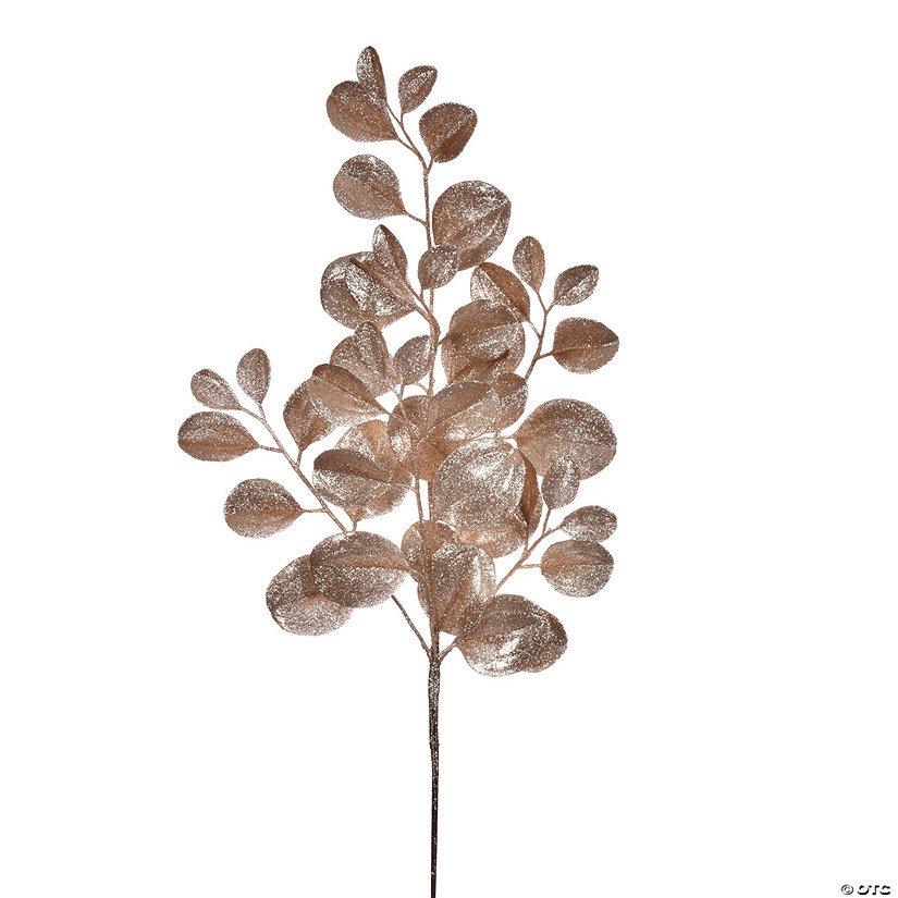 Vickerman 25" Cafe Latte Artificial Dogwood Glitter Spray, 3 per bag. Image