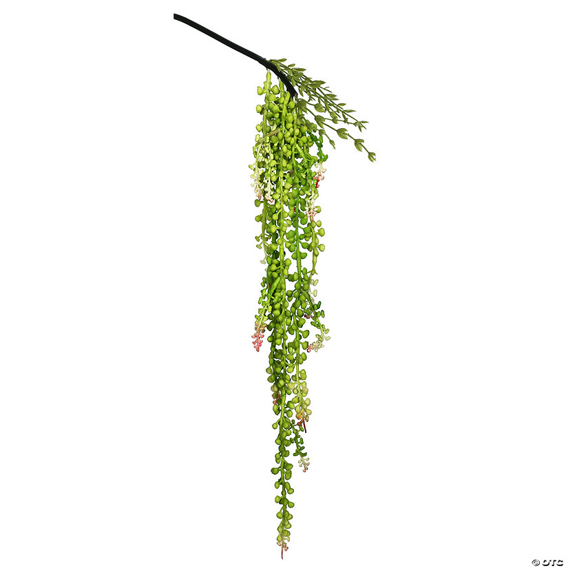 Vickerman 26" Artificial Green String of Pearls, Set of 3 Image
