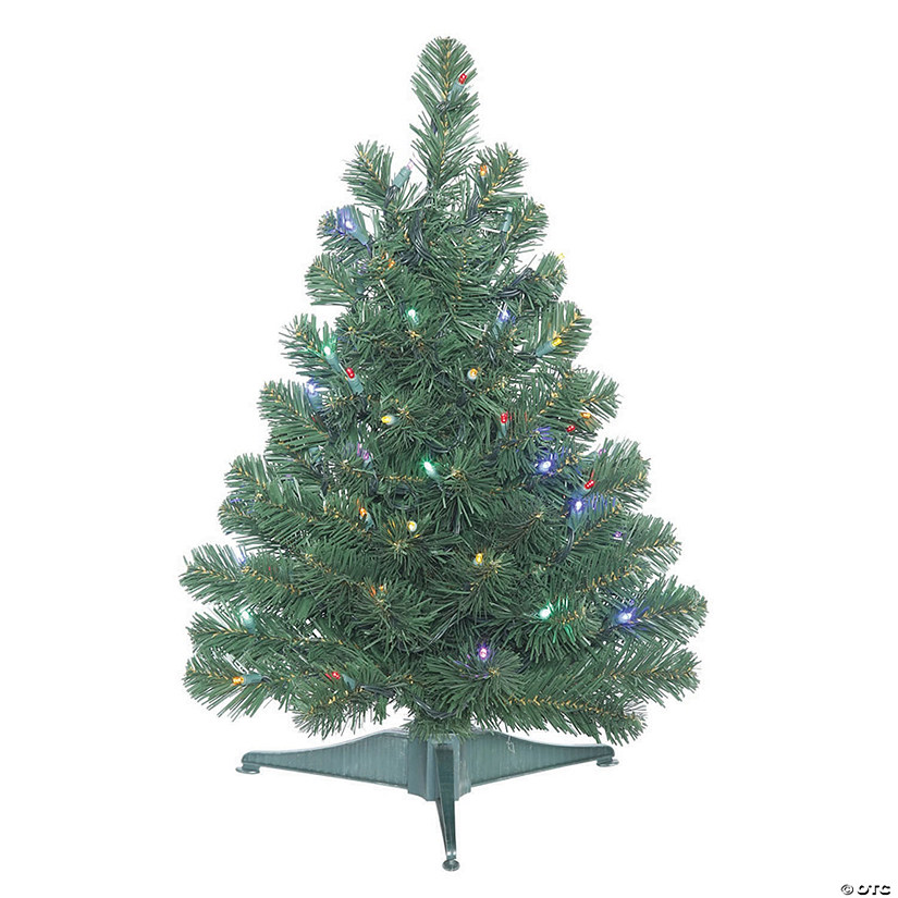 Vickerman 26" Oregon Fir Christmas Tree with Multi-Colored LED Lights Image