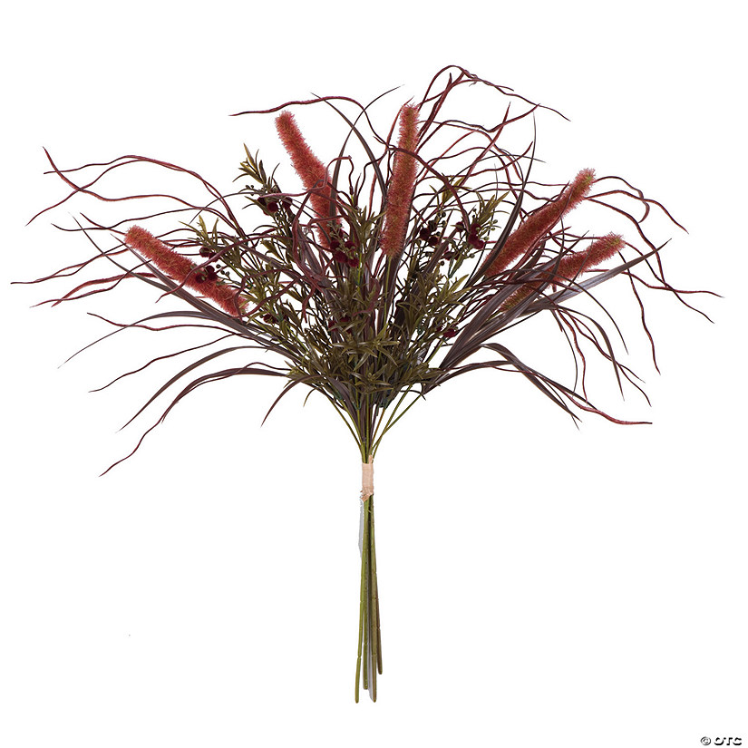 Vickerman 27" Artificial Burgundy Euphoria Onion Grass Bush. Image