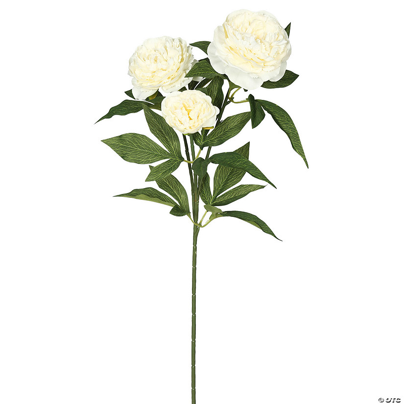 Vickerman 27" Artificial Cream Rose Spray. Includes 3 sprays per pack. Image