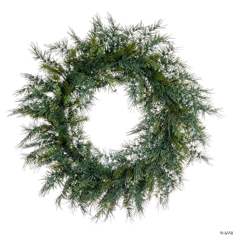 Vickerman 28" Artificial Mixed Fern Cedar Wreath Image