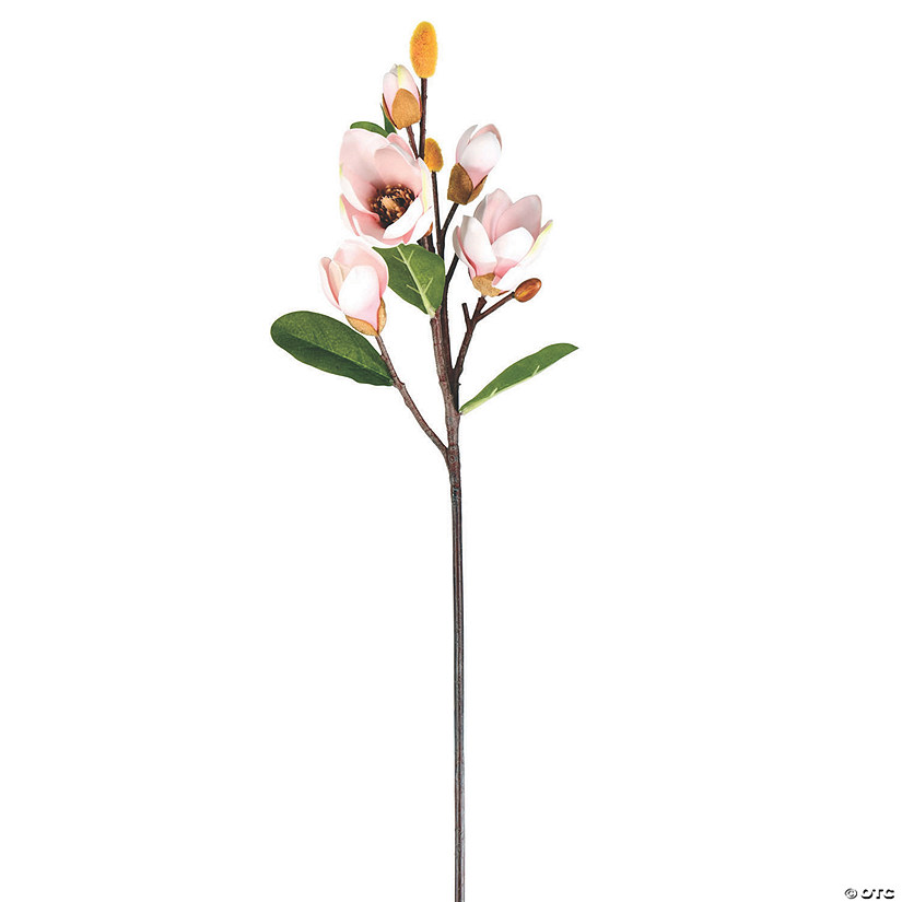 Vickerman 28" Artificial Pink Magnolia Stem 3/pk Oriental Trading