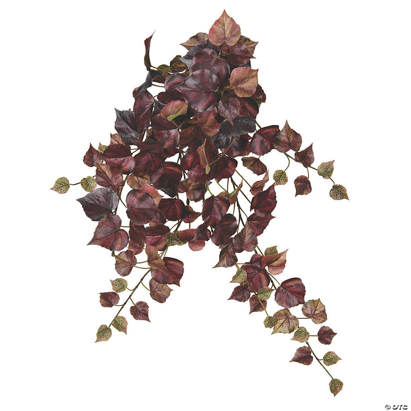 Vickerman 28" Burgundy Grape Leaf Hanging Bush Image