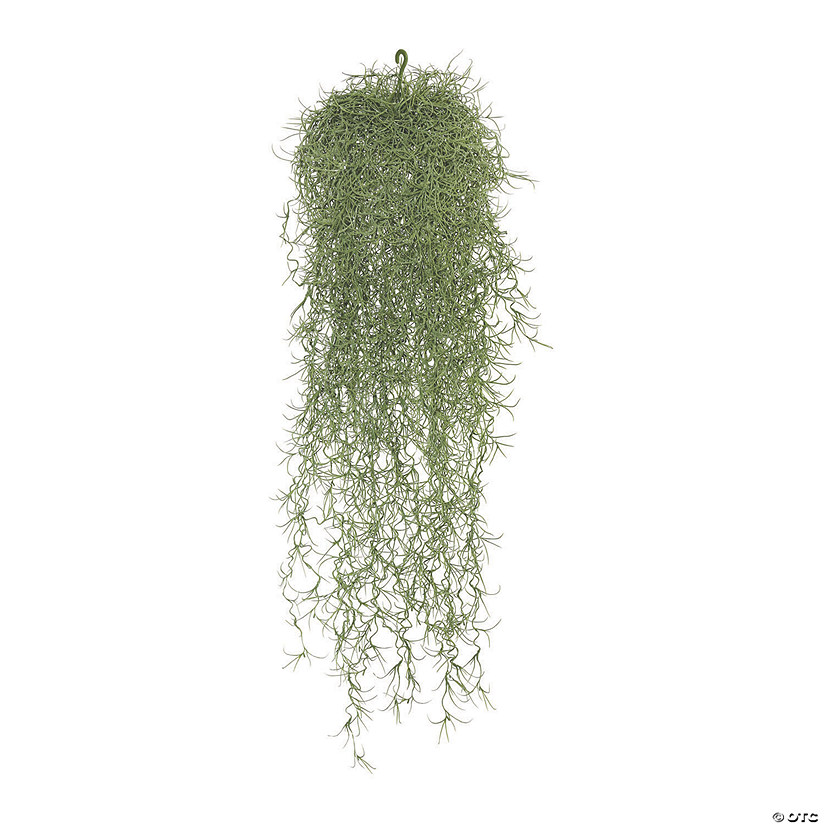 Vickerman 29.5" Powder Gray Green Plastic Long Hair Hanging Bush Image
