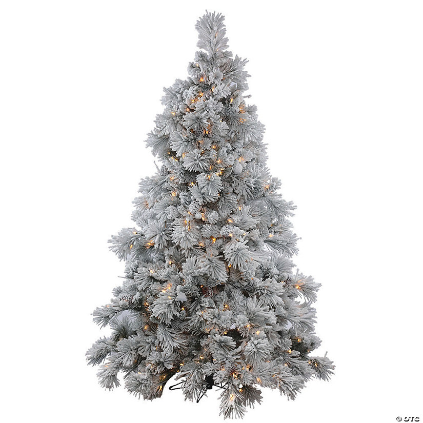 Vickerman 3.5' Flocked Alberta Christmas Tree with Clear Lights Image