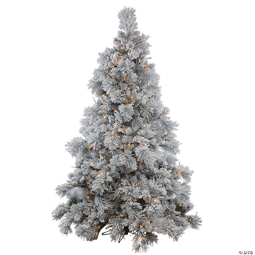 Vickerman 3.5' Flocked Alberta Christmas Tree with Clear Lights