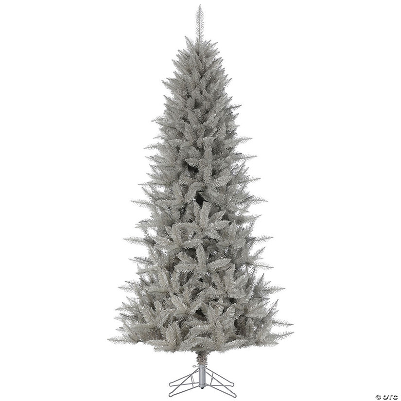 Vickerman 3.5' Platinum Fir Artificial Christmas Pencil Tree, Unlit Image