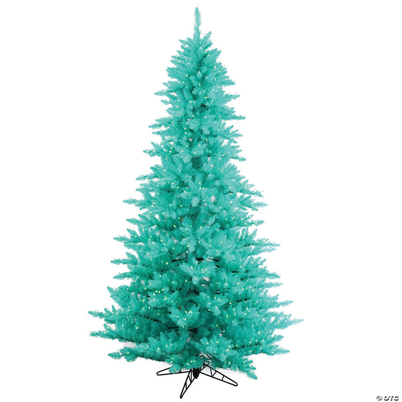 Vickerman 3' Aqua Fir Christmas Tree with Aqua Lights Image