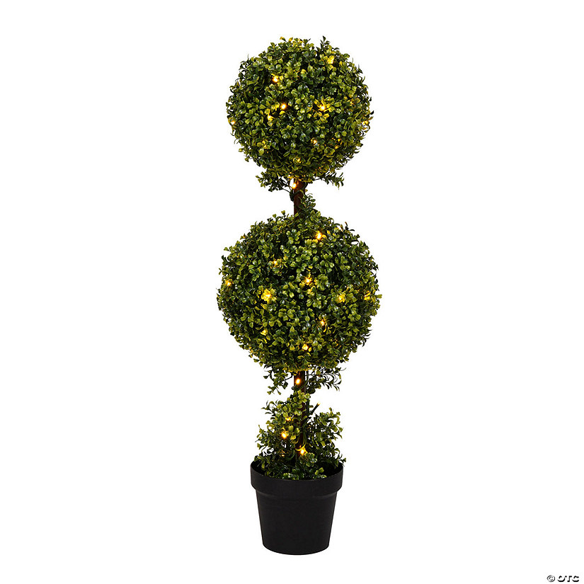 Vickerman 3' Artificial Double Ball Green Boxwood Topiary Image