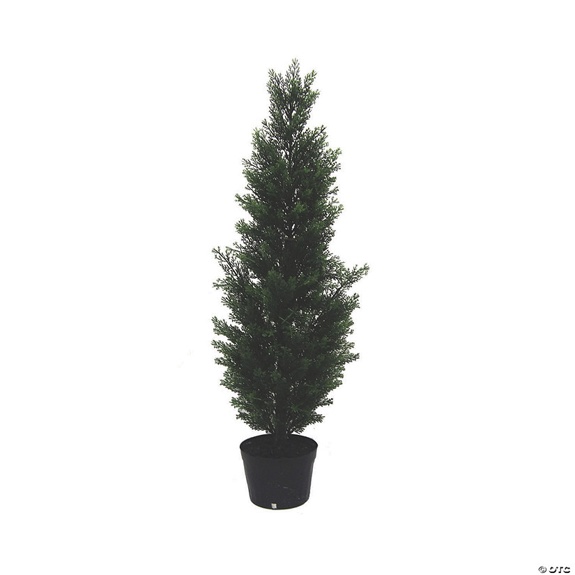 Vickerman 3' Artificial Potted Green Cedar Tree - UV Resistant Image