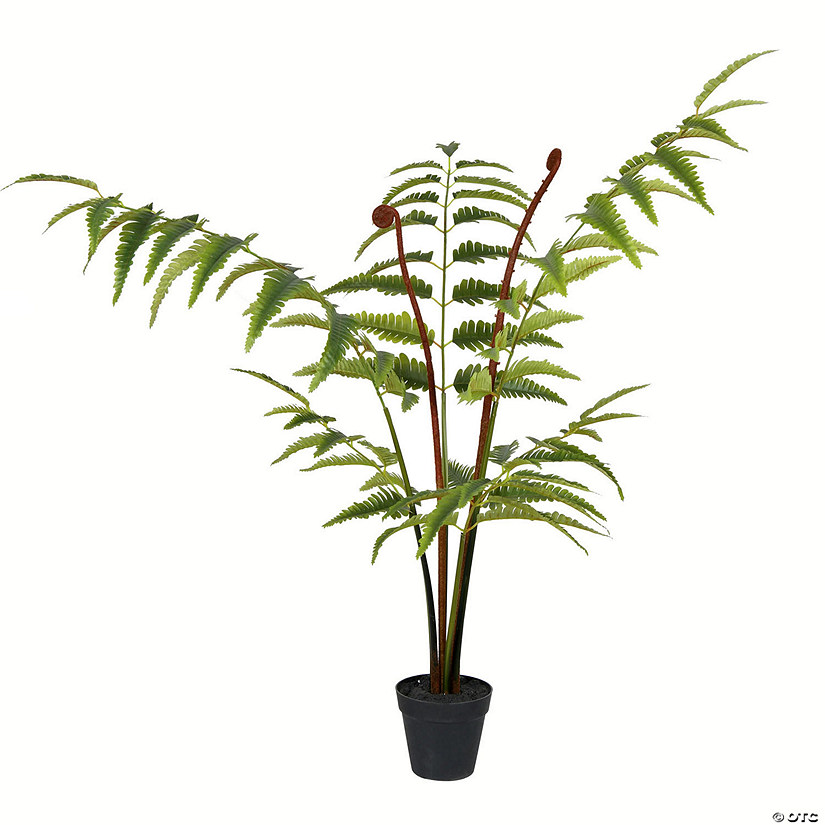 Vickerman 3' Artificial Potted Leather Fern Image