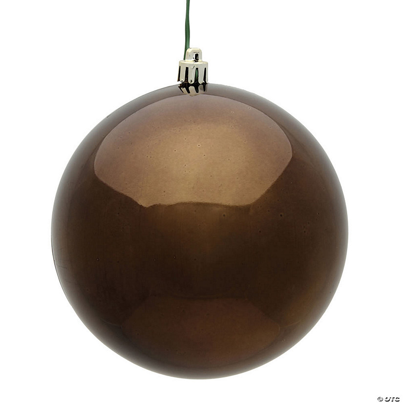 Vickerman 3" Chocolate Shiny Ball Ornament, 12 per Bag Image