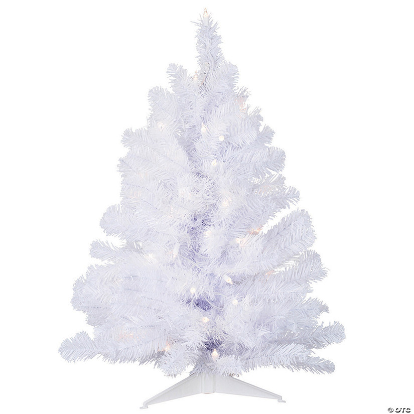 Vickerman 3' Crystal White Spruce Christmas Tree with Clear Lights