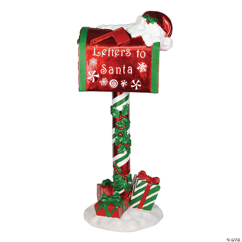 Vickerman 3' Letters To Santa Mailbox Christmas Decoration Image