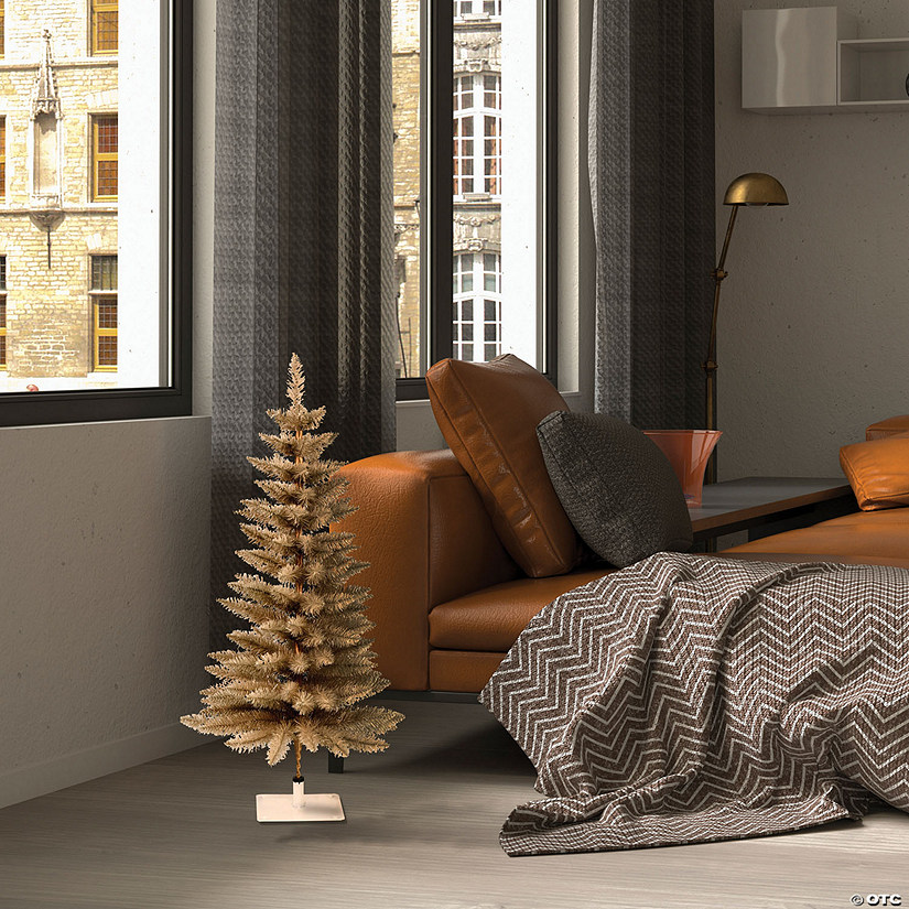 Vickerman 3' Platinum Fir Artificial Christmas Pencil Tree, Unlit