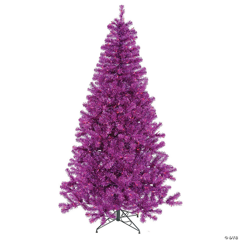 Vickerman 3' Purple Christmas Tree with Purple LED Lights Image