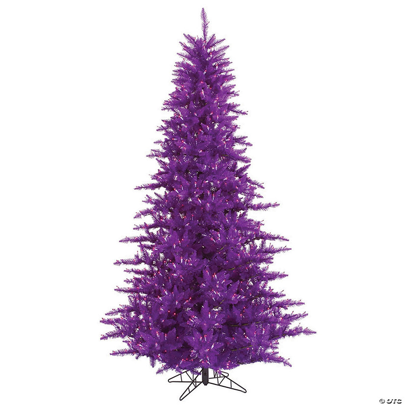Vickerman 3' Purple Fir Christmas Tree with Purple LED Lights Image