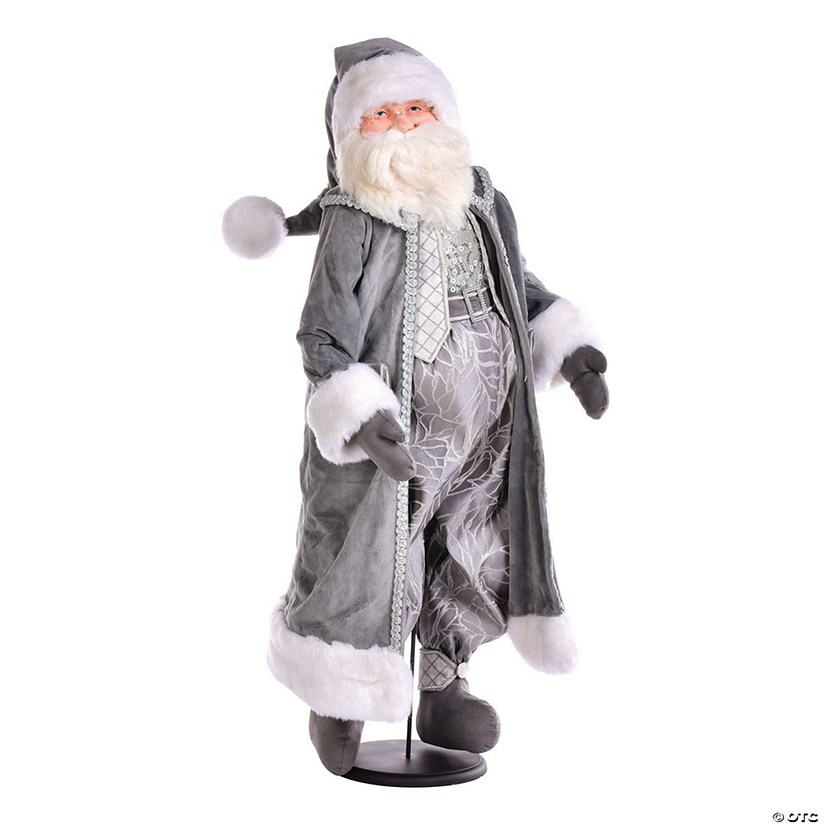 Vickerman 3' Silver Santa Doll with Stand Image
