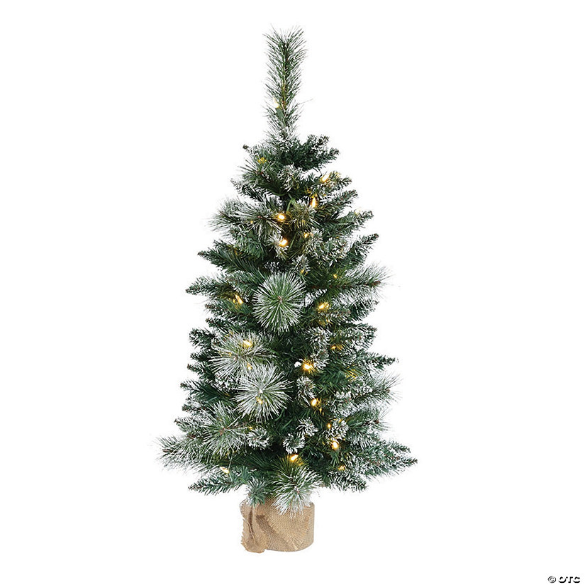 Vickerman 3' Snow Tipped Mixed Pine and Berry Christmas Tree with Warm ...