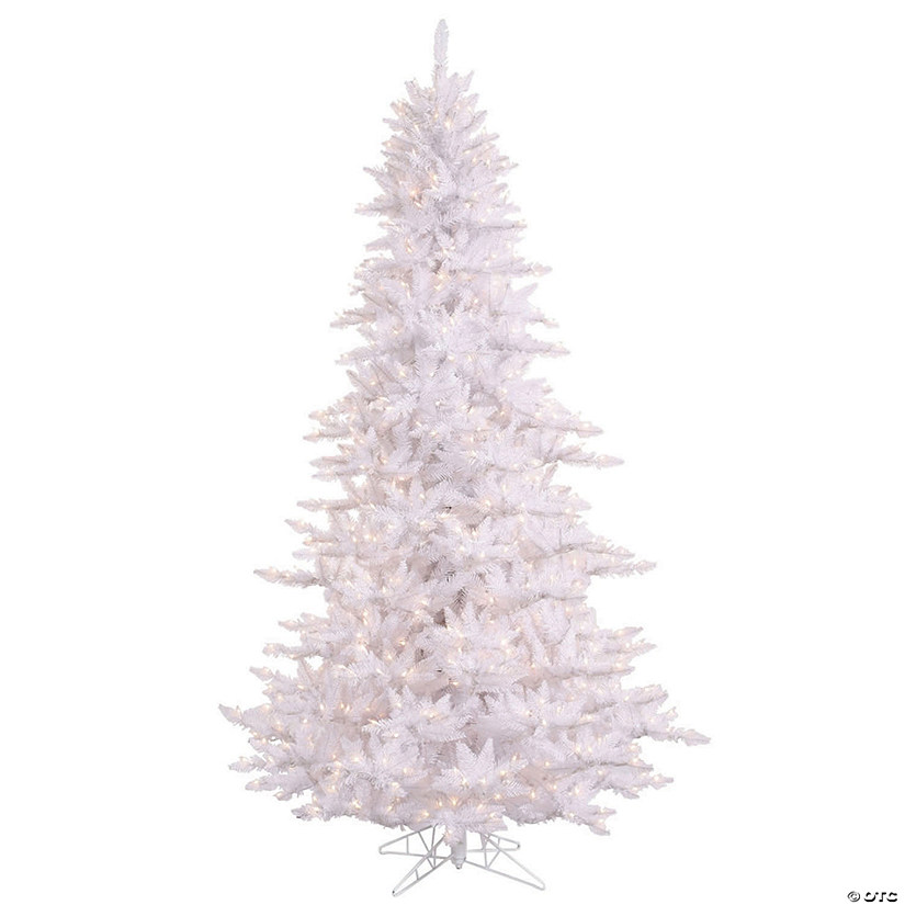Vickerman 3' White Fir Slim Christmas Tree with Warm White LED Lights Image