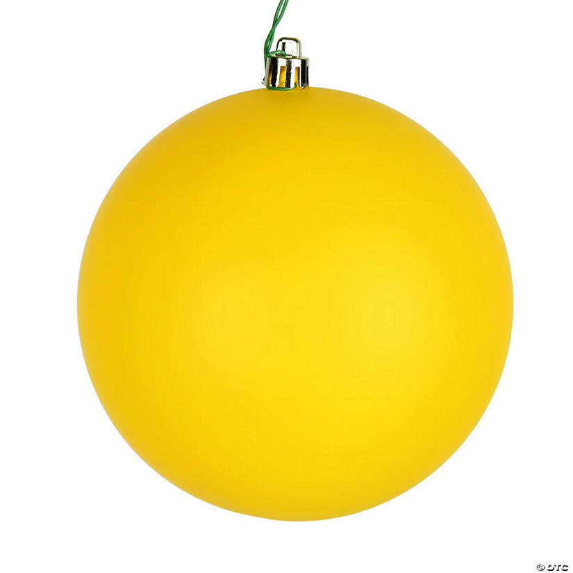 Vickerman 3" Yellow Matte Ball Ornament, 12 per Bag Image