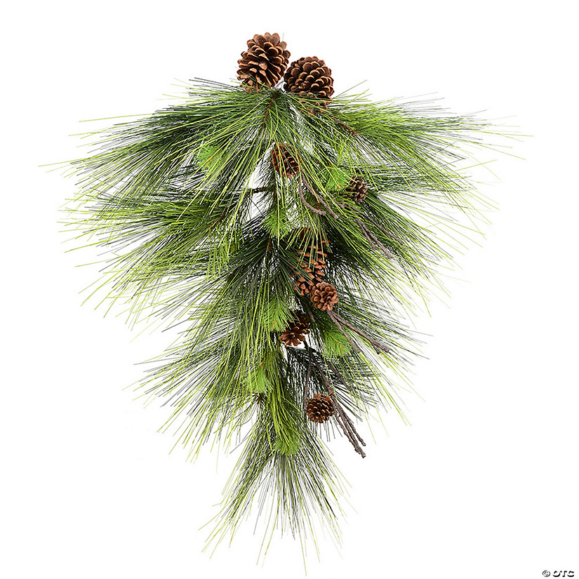 Vickerman 30" Boulder Pine Artificial Christmas Teardrop, Unlit Image