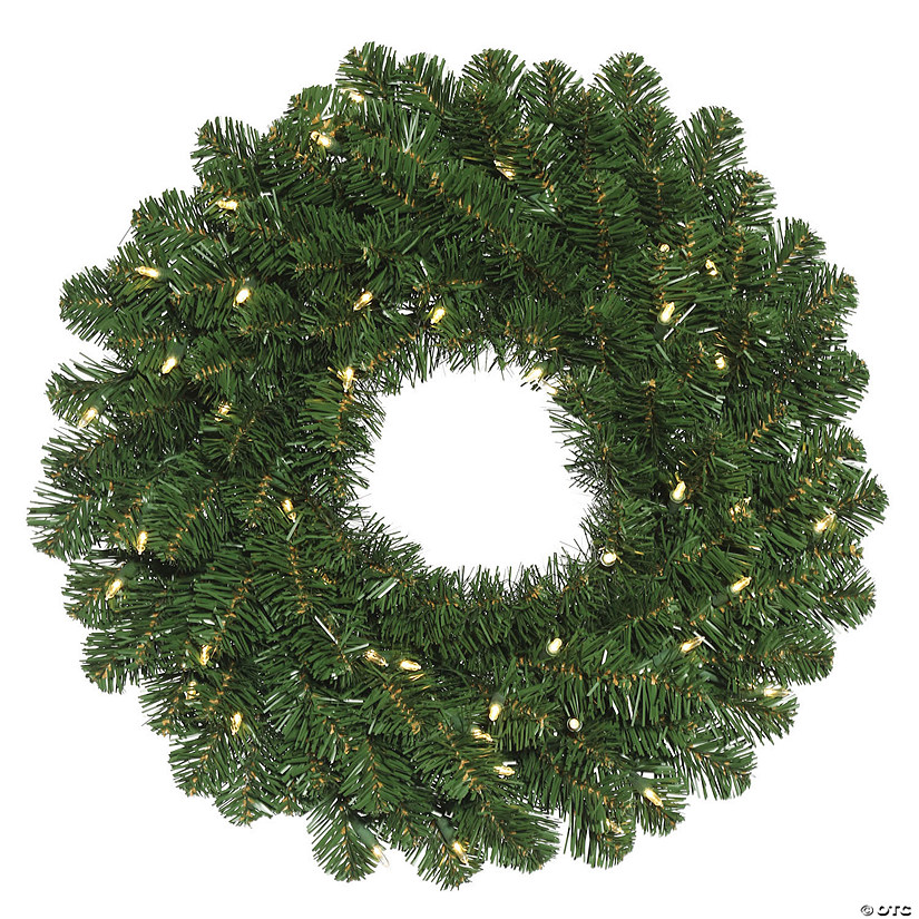 Vickerman 30" Oregon Fir Artificial Christmas Wreath, Warm White Single Mold LED Wide Angle Lights Image