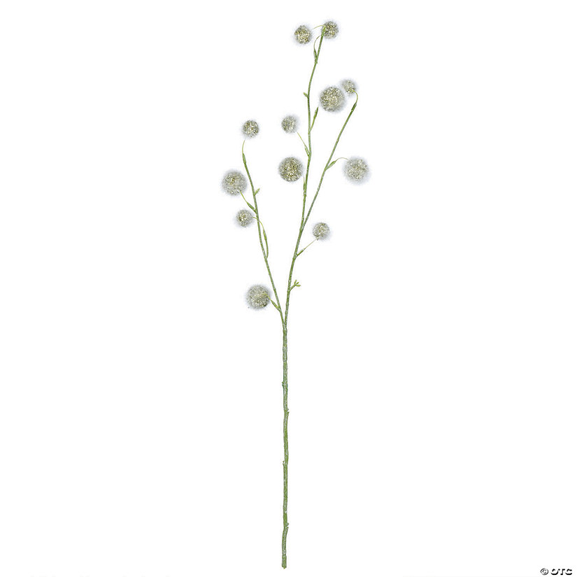 Vickerman 31" Artificial Green Pom Pom Spray - 3/pk Image