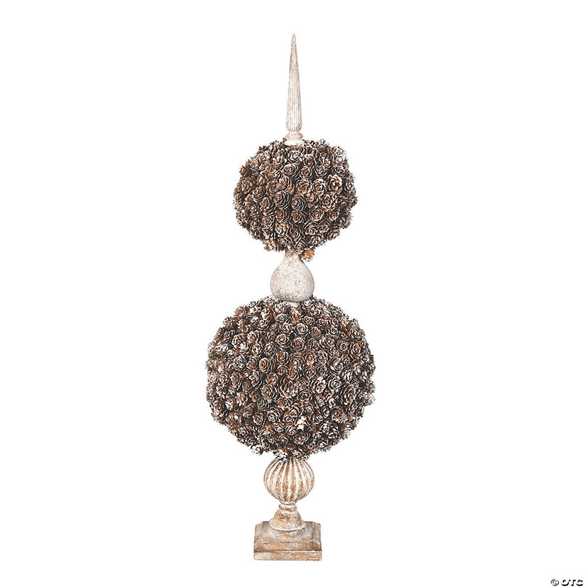Vickerman 31"H Double Ball Cedar and Pine Cone on Final Stand Image