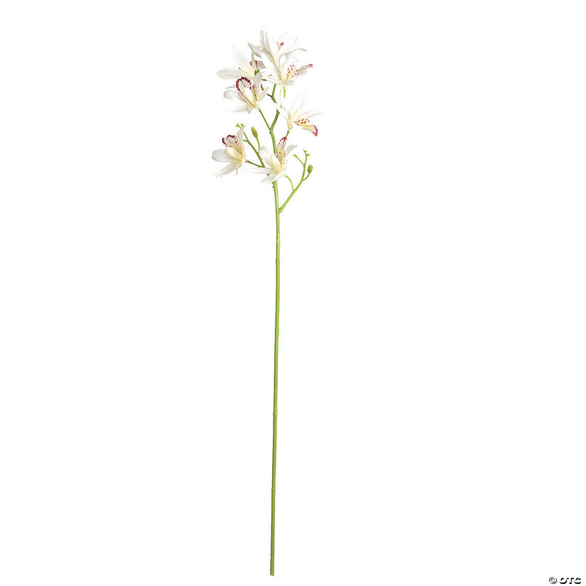 Vickerman 32" Artificial White Orchid Stem Image