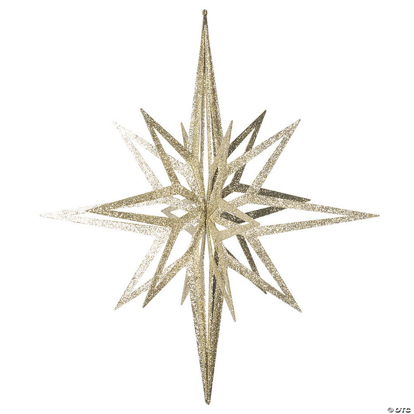 Vickerman 32" Champagne Iridescent Star Christmas Ornament Image
