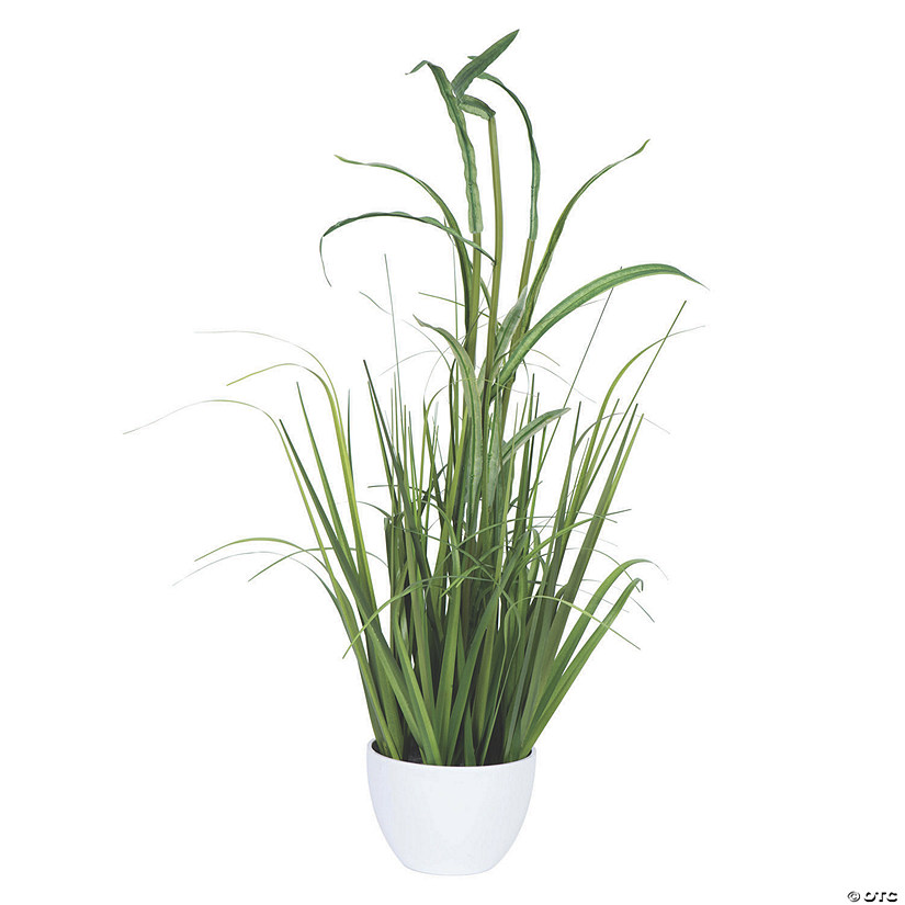 Vickerman 32" Green Potted Bamboo and Grass Image