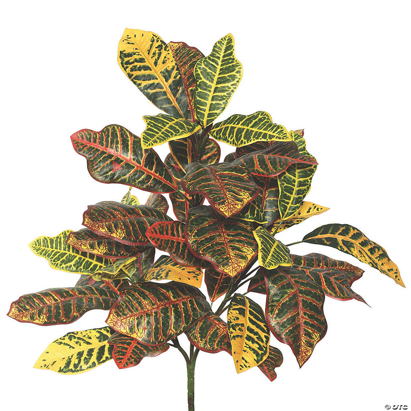 Vickerman 34" Artifical Green and Orange Cronton Plant Image
