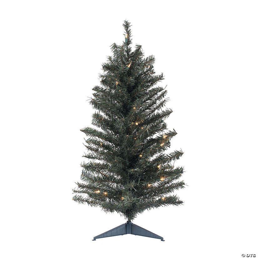 Vickerman 36" Canadian Pine Artificial Christmas Tree, Clear Dura-lit Lights Image