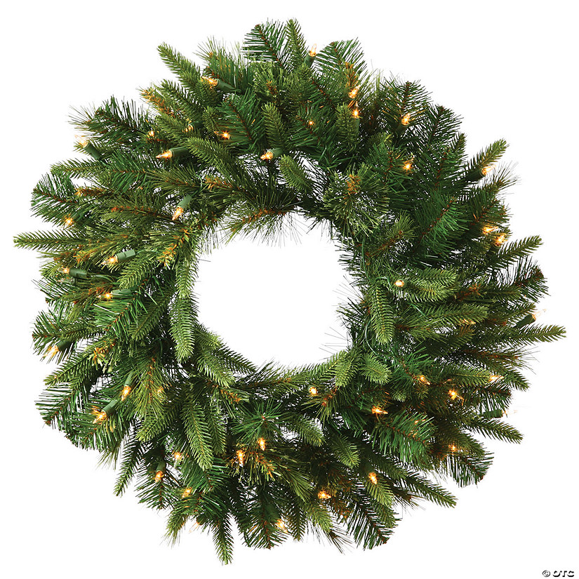 Vickerman 36" Cashmere Artificial Christmas Wreath, Warm White Dura-lit LED Lights Image
