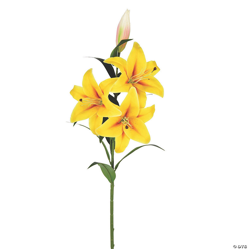 Vickerman 36'' Yellow Real Touch Lily Spray Image