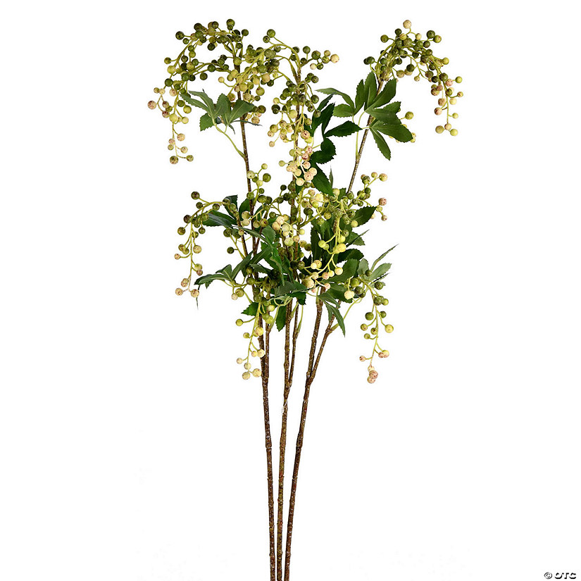Vickerman 38" Artificial Green Berry Spray Includes 3 sprays per pack Image