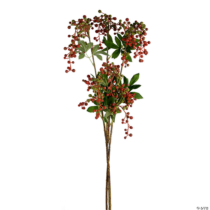 Vickerman 38" Artificial Red Berry Spray Includes 3 sprays per pack Image
