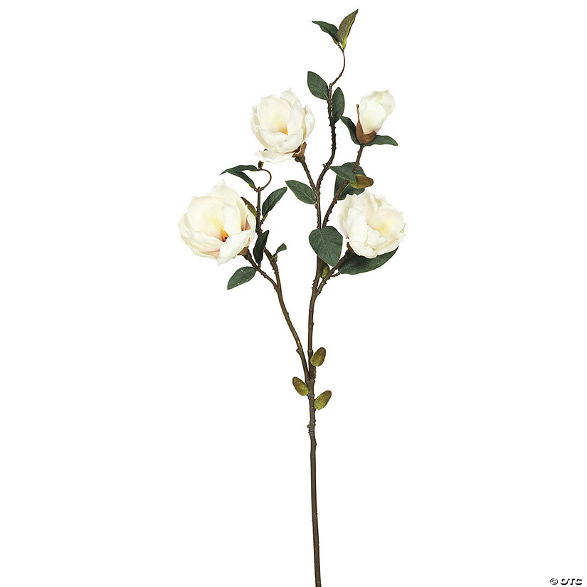 Vickerman 38" Cream Magnolia Artificial floral Stem, Set of 3 Image