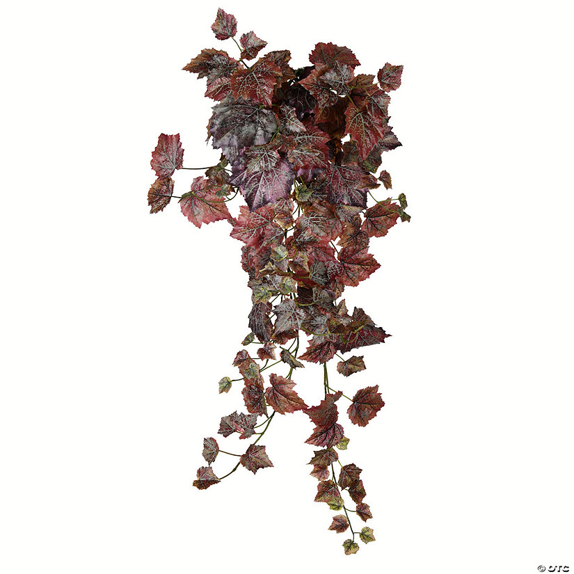 Vickerman 39" Artificial Burgundy Grape Leaf Ivy Hanging Bush Image