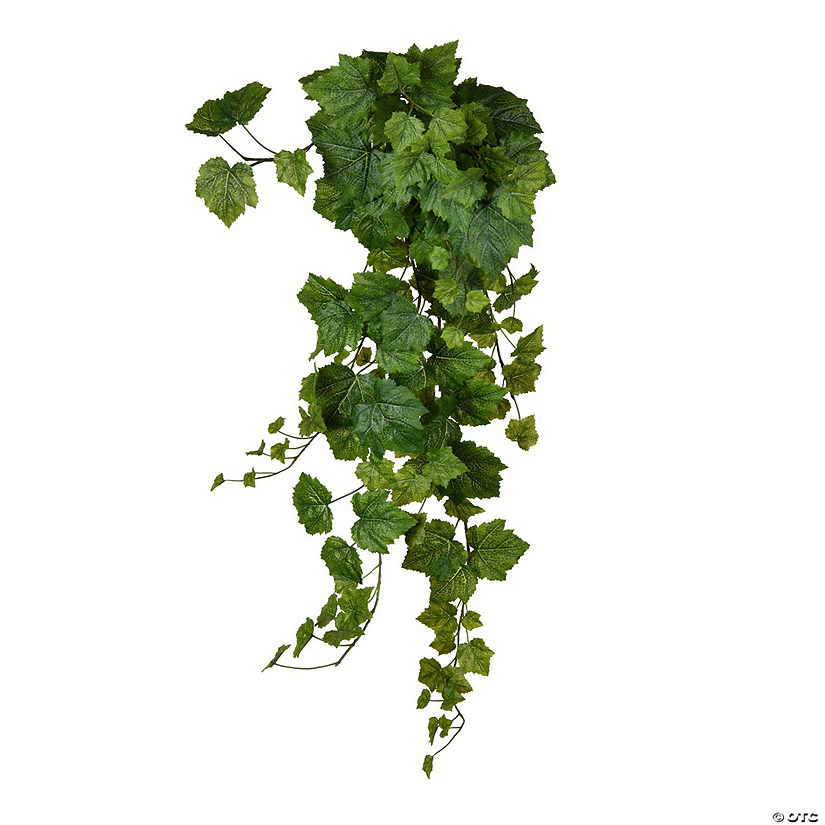 Vickerman 39" Artificial Green Grape Leaf Ivy Hanging Bush Image