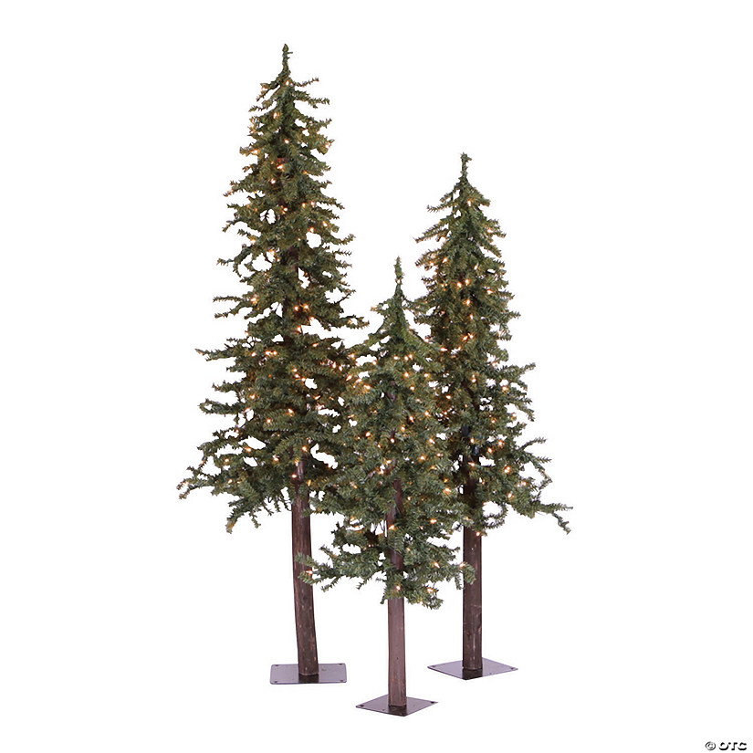 Vickerman 4', 5', and 6' Natural Look Alpine Tree Set Image